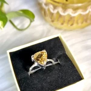 Light Coded Citrine Rings