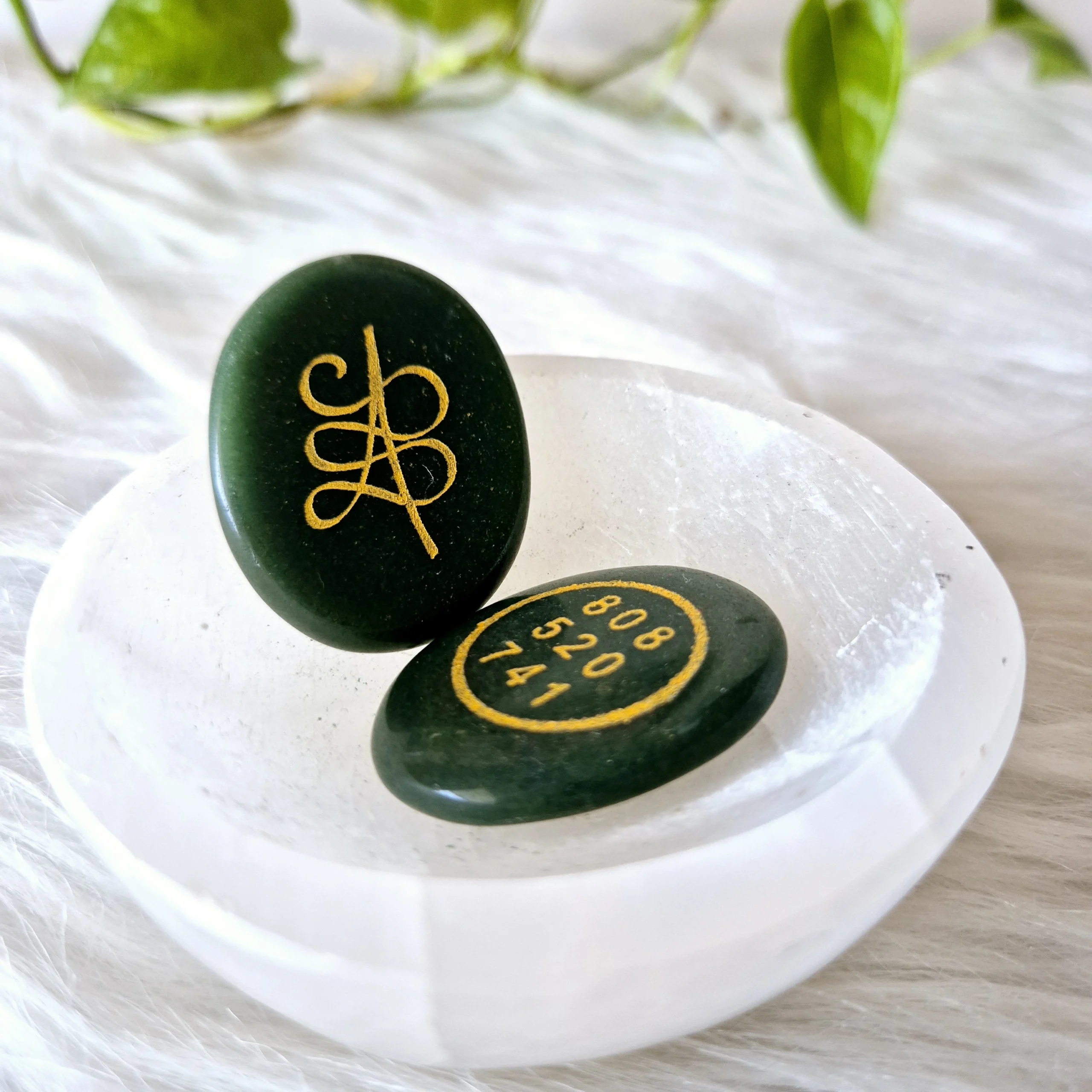 Light-Coded Green Jade Coin