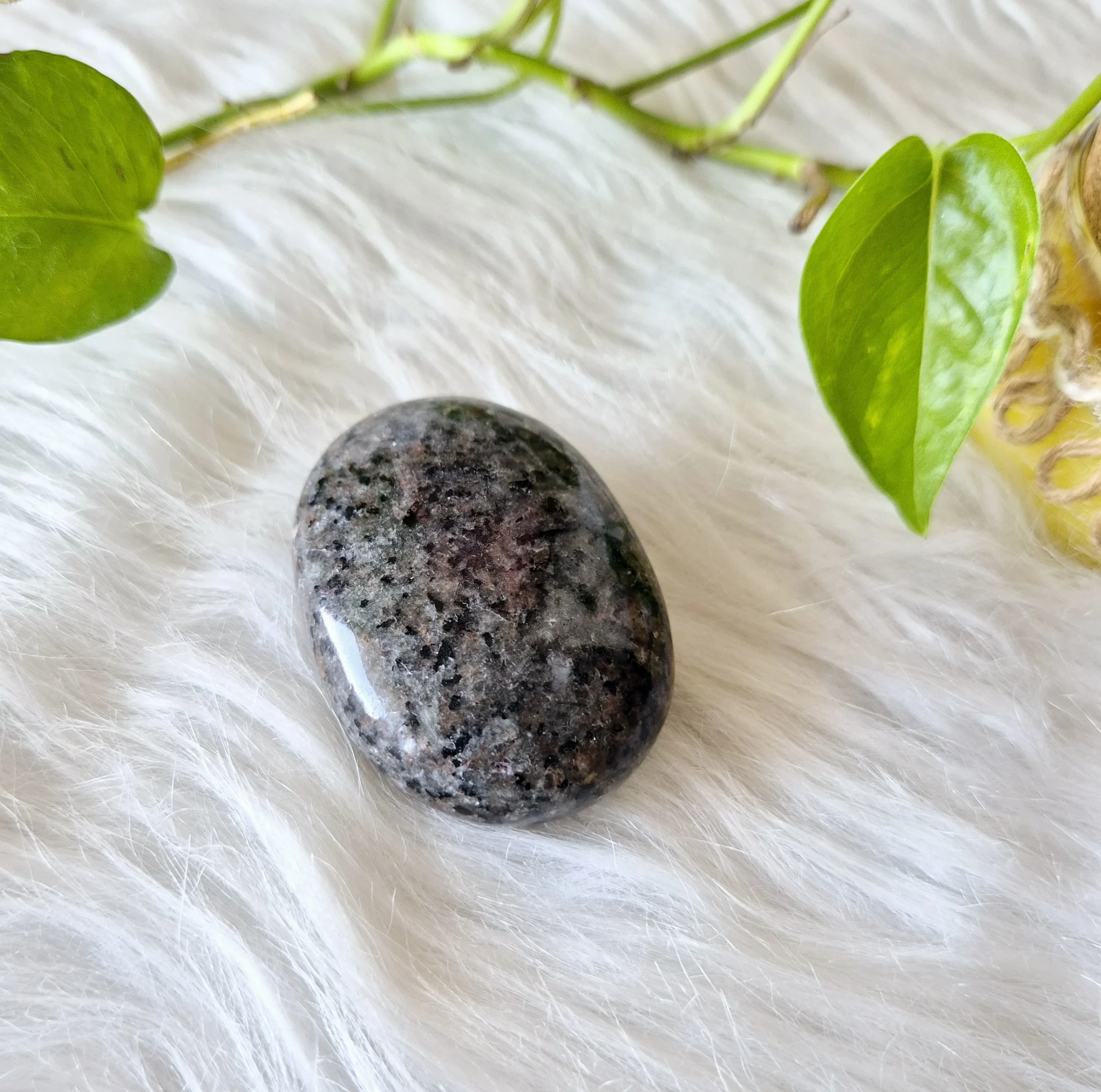 Light Coded Kambaba Jasper Palm Stone