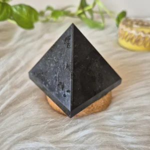 Light Coded Black Tourmaline Pyramid