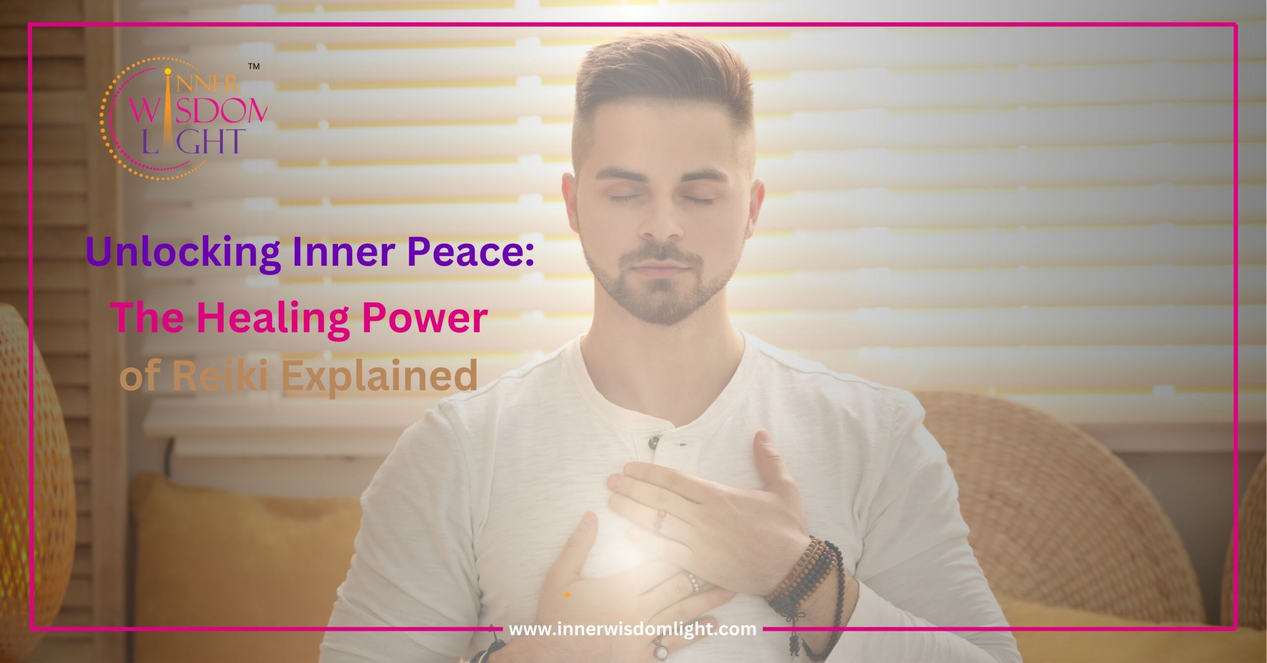 Unlocking Inner Peace text is visible and in the background of it a man is seated in meditation