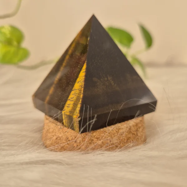 Light Coded Tiger's Eye Pyramid - Image 2