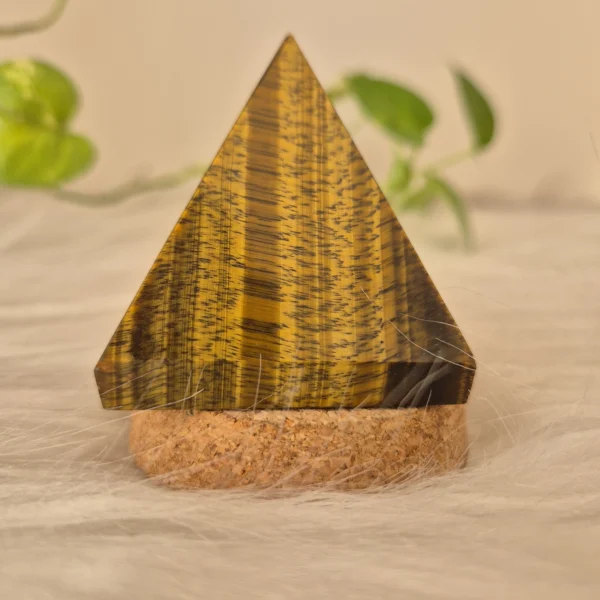 Light Coded Tiger's Eye Pyramid